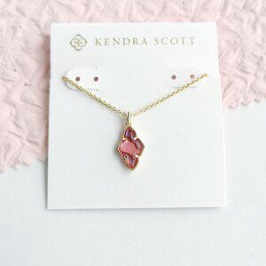 Kendra Scott Framed Abbie Light Burgundy Necklace